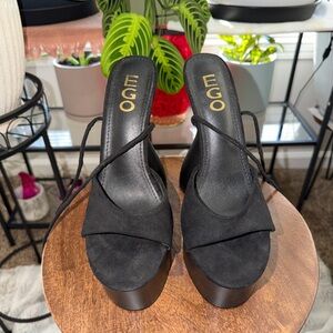 EGO Black Platform Women's Shoes
